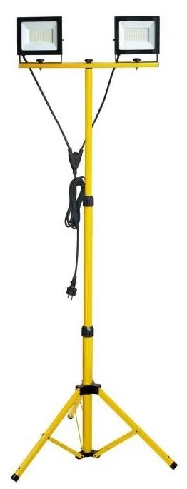 LED Reflektor állvánnyal TIGRA 2xLED/50W/230V 4000K IP54 fekete/sárga