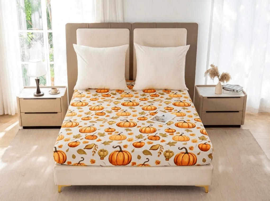 Mikroszálas lepedő AUTUMN PUMPKINS színes 90x200 cm