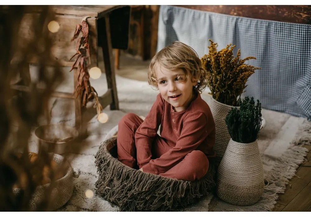 Bézs textil játéktároló kosár ø 33x38 cm Mama Mushroom – Lorena Canals