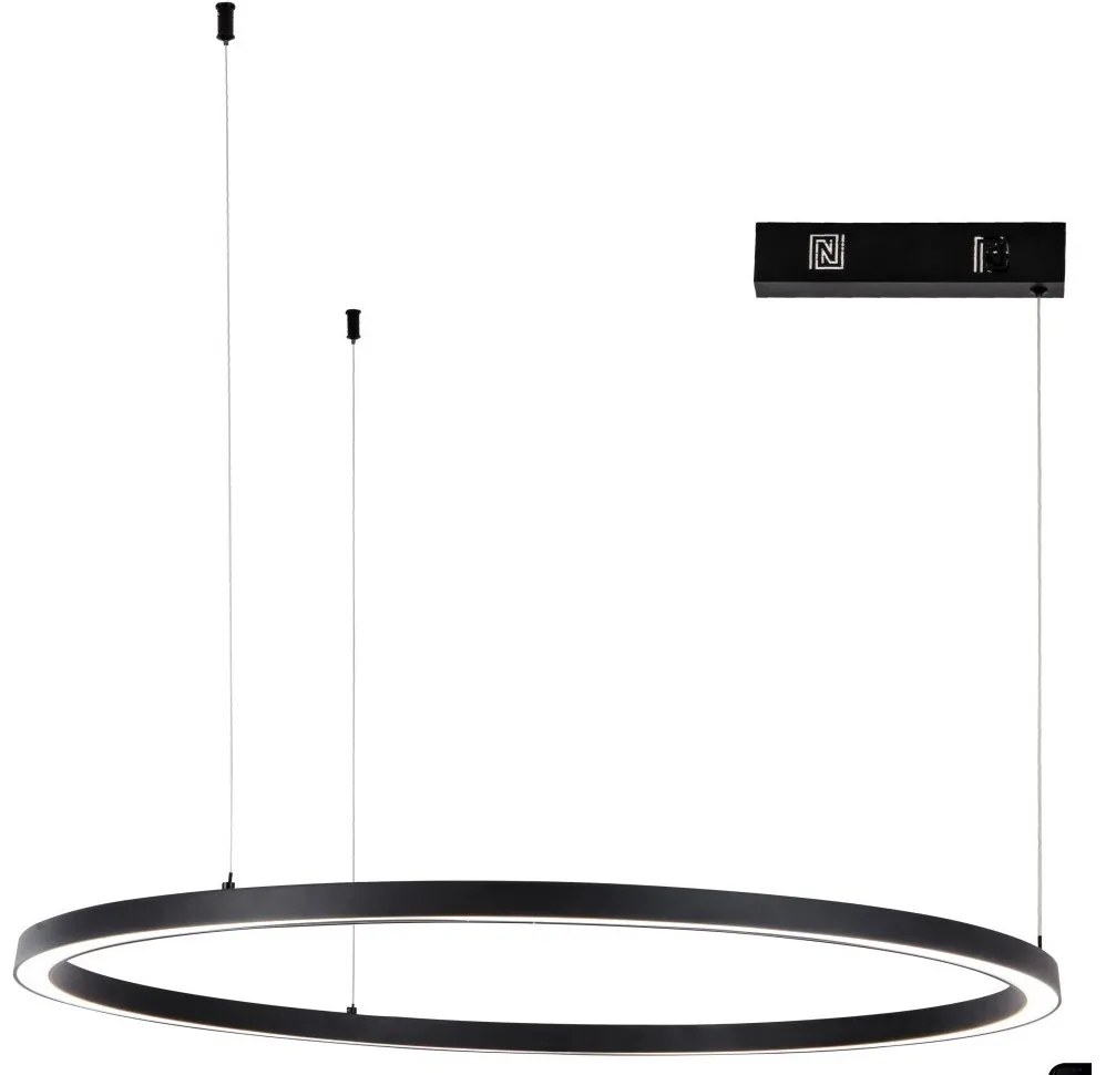 Immax NEO 07215L-LED Dimmelhető csillár zsinóron FINO 60W/230V 80cm fekete Tuya + távirányító