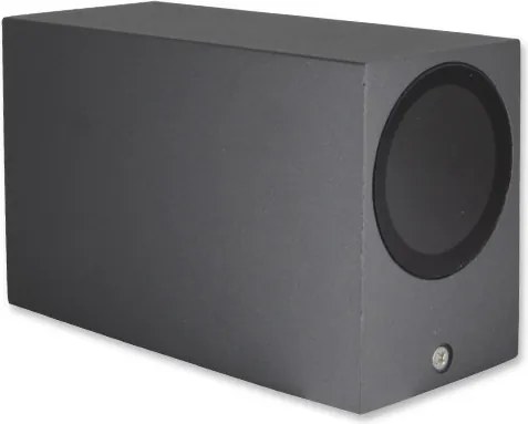 MasterLED Lida 150x92 sötétszürke szögletes oldalfali lámpa GU10-es foglalattal