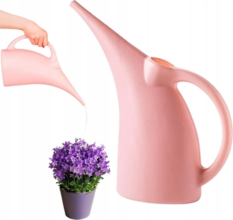 Kerti locsolókanna 2L műanyag hosszú kifolyócső a növények virágainak öntözéséhez