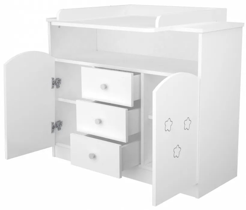 106-Os Pelenkázószekrény Fehér