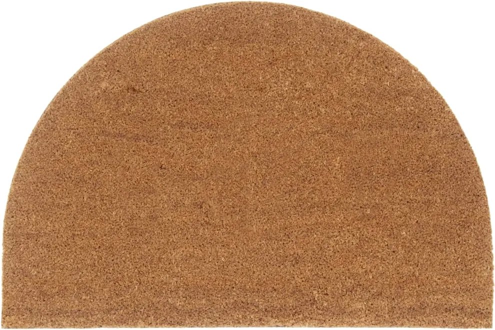vidaXL ajtószőnyeg Natural Half Round 60x90 cm Tufting kókuszrost