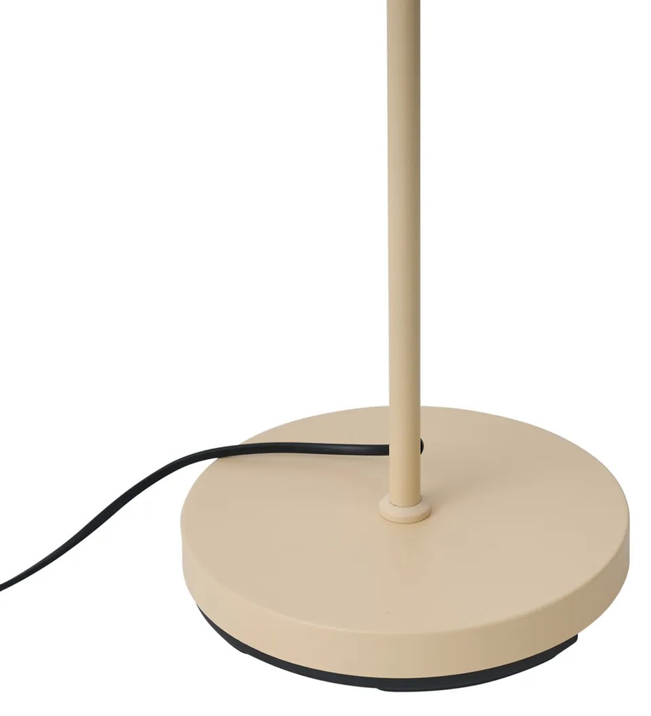 Art Deco bézs állólámpa fehér tollakkal - Peahen