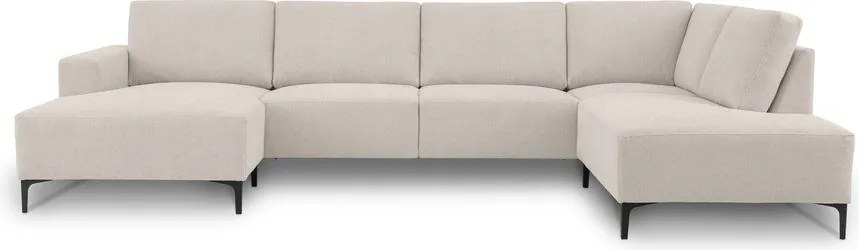 Bézs zsenília sarokkanapé (jobb oldali-U alakú) Fabian – Scandic