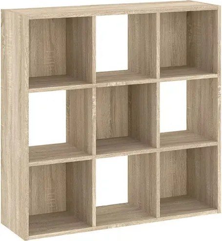 Könyvespolc 9 Rekeszes Tölgy Színben CATCHY 91 cm Belföldi Raktárról