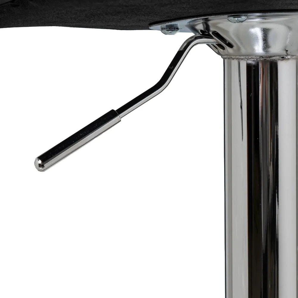 Fekete bőr utánzat állítható magasságú bárszék szett 2 db-os (ülésmagasság 93 cm) – Casa Selección