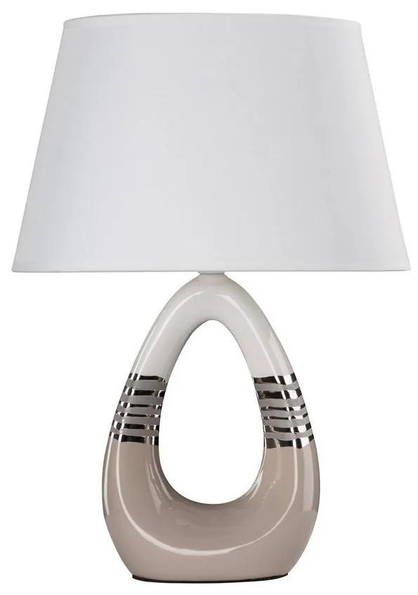 Candellux Asztali lámpa ROMANO 1xE27/60W/230V fehér/bézs CA0268