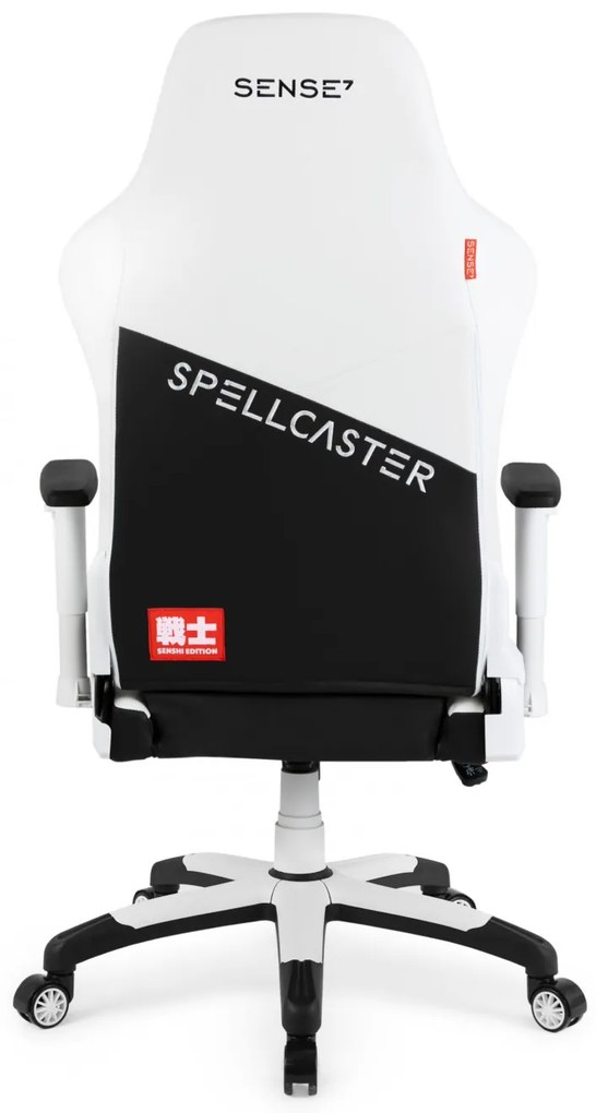 Gamer szék SENSE7 Spellcaster Senshi Edition nagy méret XL fotel, fehér