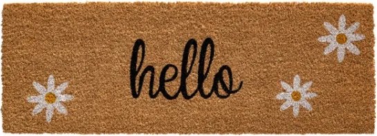 Lábtörlő kókusz otthonra cipőszőnyeg ajtó alá 26 x 75 Hello