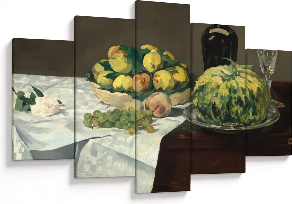Kép - Edouard Manet, Still Life with Melon and Peaches, reprodukciók (150x105 cm)
