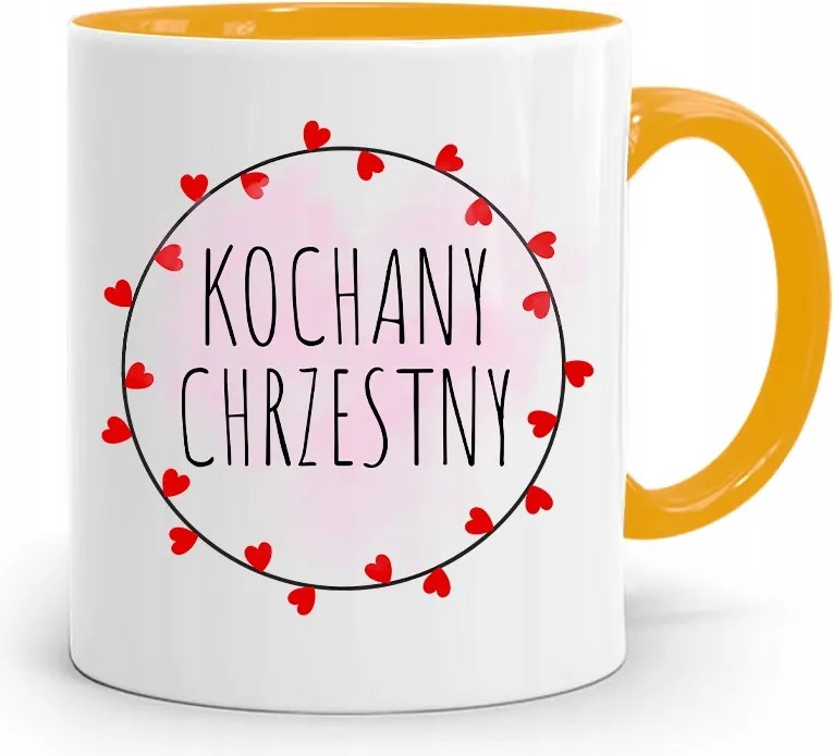 Keresztelői Bögre Sárga Ajándék fényképes nyomattal