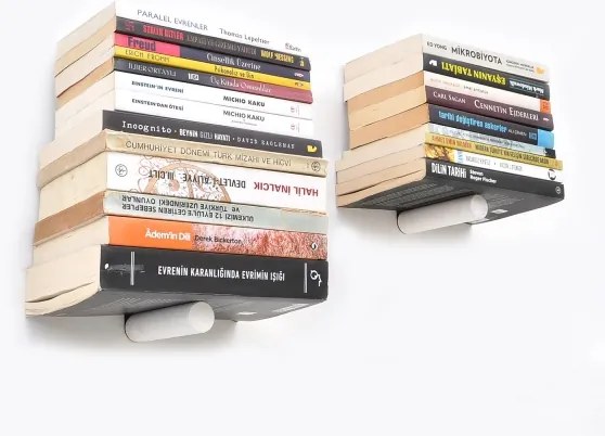 KÉSZLET 2x Fali polc 15x21 cm fekete/fehér