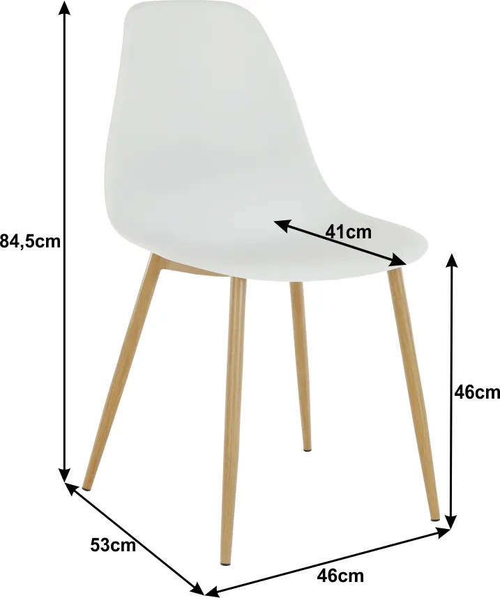 Szék, fehér/natúr, SINTIA