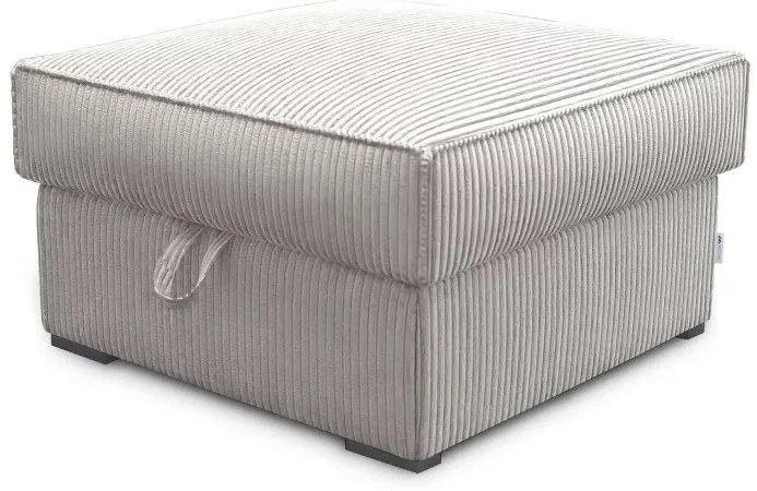 Világosbézs puff SMART COSARO tárolóval 65x65 cm
