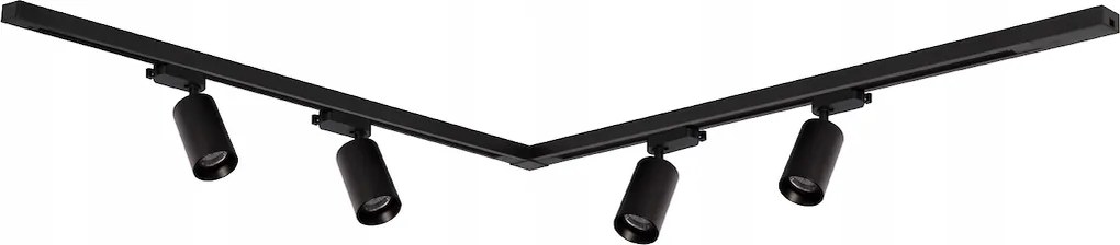 Pipe Track szett Fekete 4xGU10 1,5m