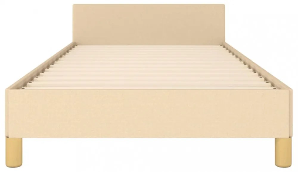 ágykeret matrac nélkül krém 80x200 cm szövet 80x200 cm