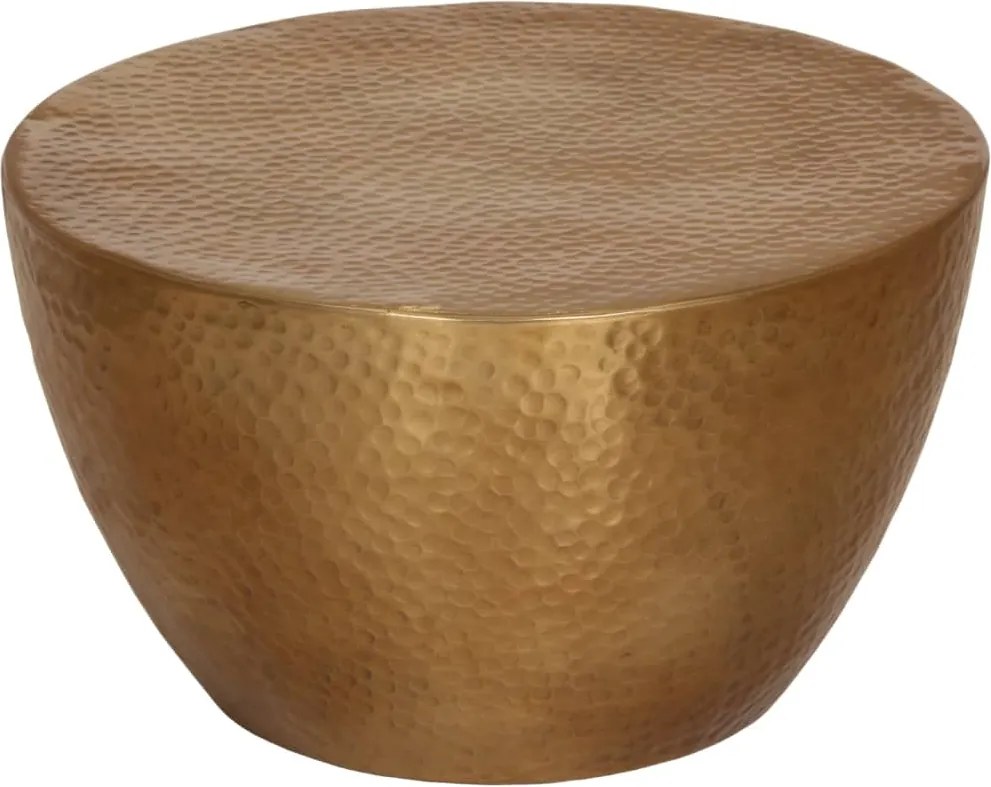 vidaXL sárgaréz kalapált alumínium dohányzóasztal Ø 50 x 30 cm