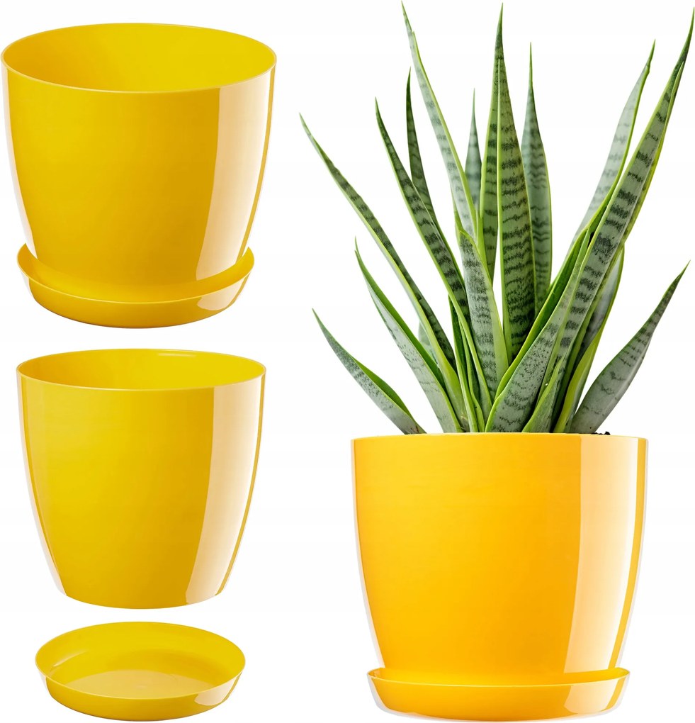 Virágtartó Állvány Műanyag Fedő Virágtartó 12cm Sárga Kadax