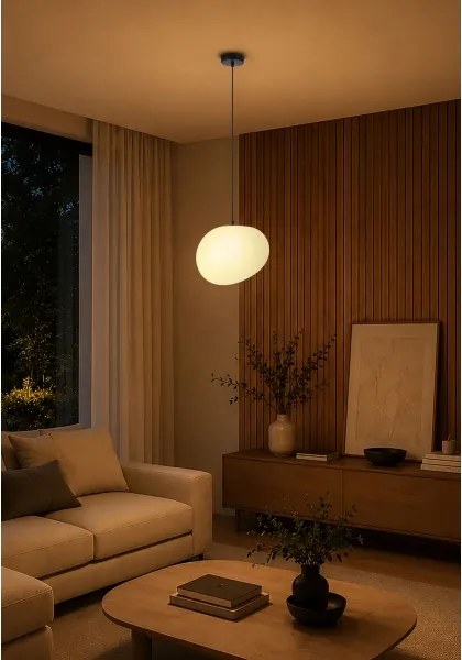 BRILAGI - PEBBLES kábeles függőlámpa 1xE27/40W/230V Ø 30 cm, fekete