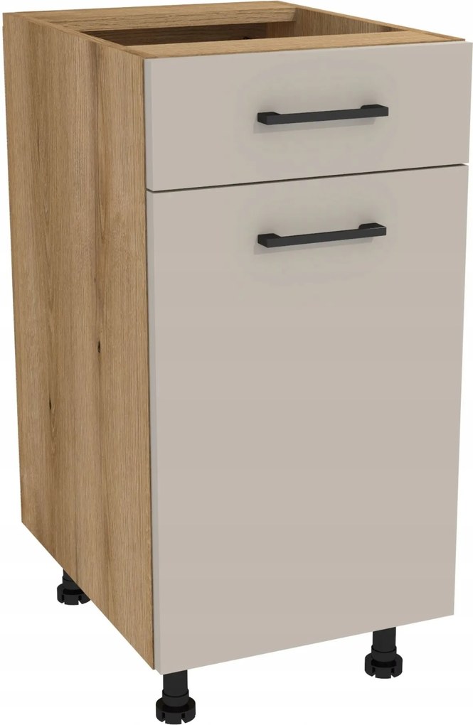 Konyhaszekrény fiókos doboz 40 Capri tölgy Evoke front kasmír matt