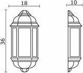 NOVOLUX 194B-G05X1A-01 MEDI Klasszikus Kültéri Fali Lámpa Fehér, Átlátszó E27 IP43