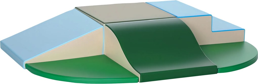 HOMCOM 6 darabos Habblokk Készlet Gyerekeknek - Nagy Építőblokkok, Tanulós Játékok Mászáshoz és Kúszáshoz, Több Színben | Aosom