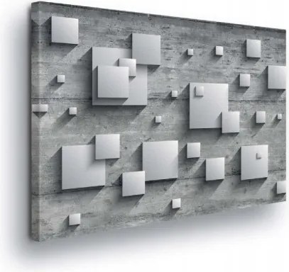 Vászonkép 80x60 3D hatás geometria absztrakt minimalizmus textúra beton kocka
