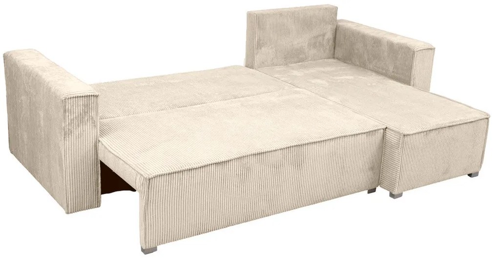 Krémszínű sarokkanapé SMART COSARO, kétoldalas + 2 párna AJÁNDÉK