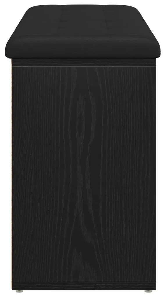 Tároló Pad Fekete Tölgy 100x30x48 cm Műanyag