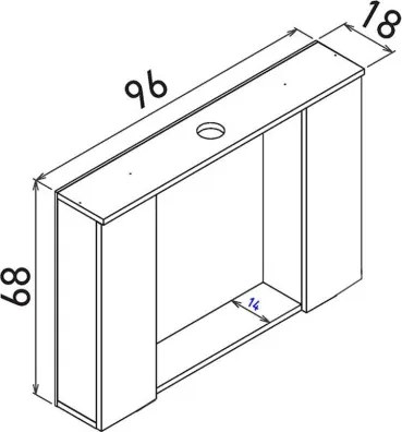 Purus tükrös szekrény, 96 cm – TR785PNC1251