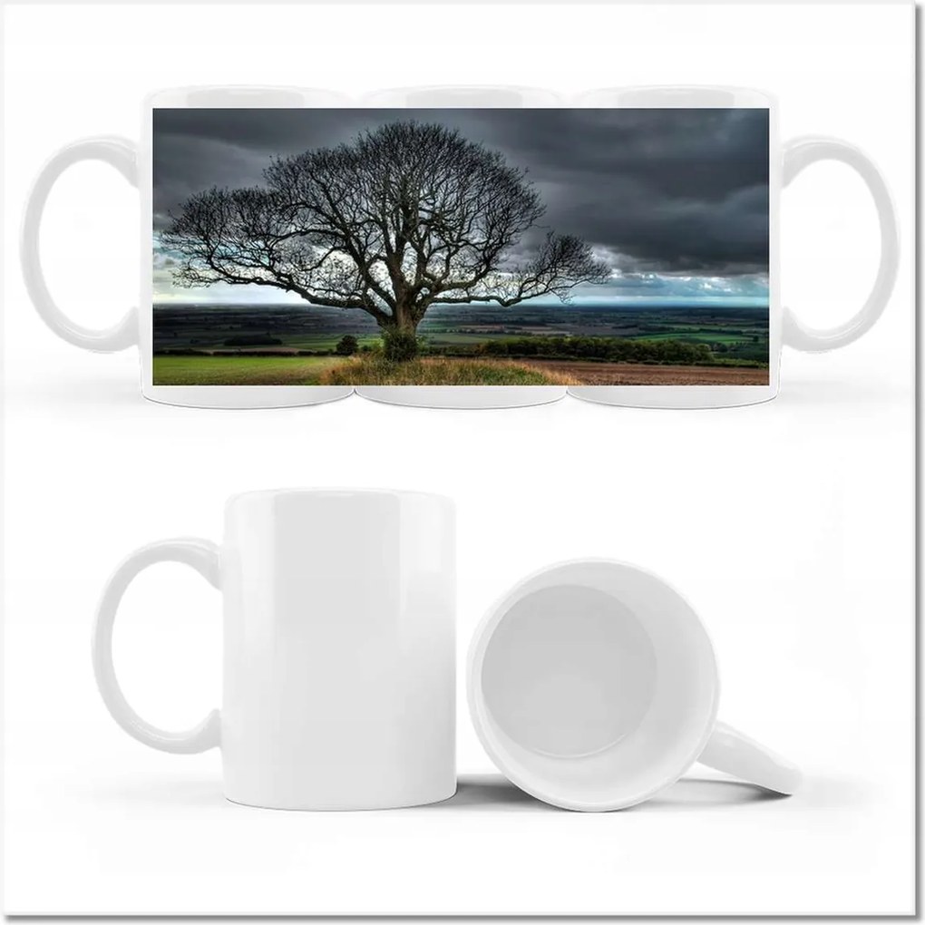 Bögre fényképpel Fa tájkép