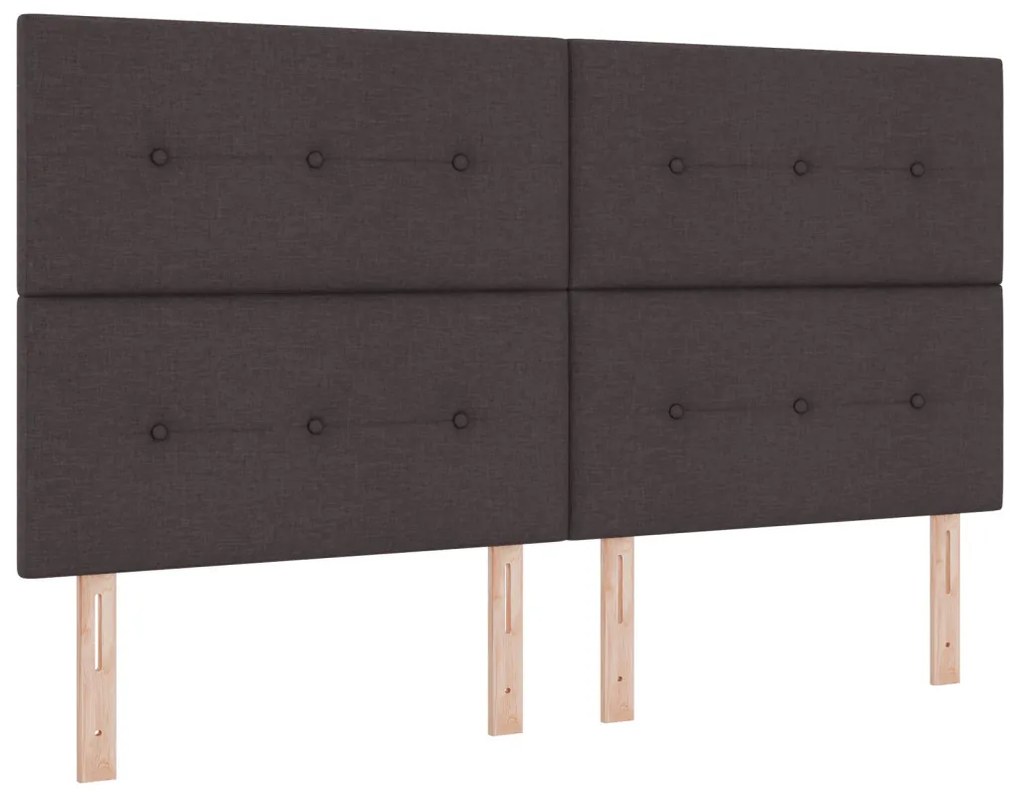 Boxspring Ágy Matrac Kávébarna 180x200 cm Szövet