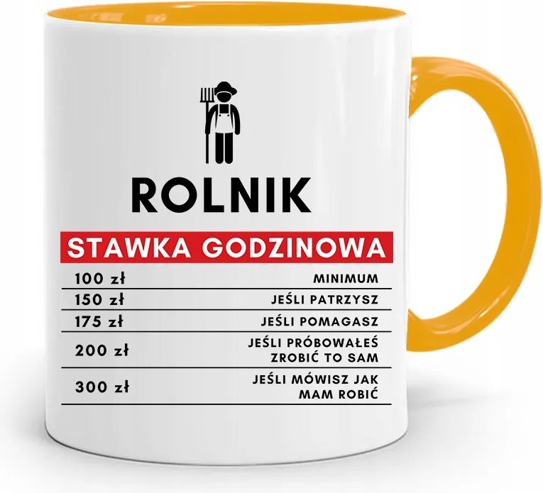 Gazdálkodóknak Bögre Sárga Gazdálkodó Óradíj fényképes nyomtatással