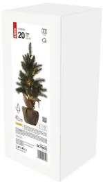 LED karácsonyfa, 52 cm, 3x AA, beltéri, meleg fehér, időzítő