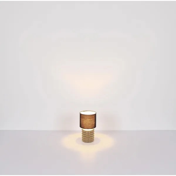 Globo 21626 - Asztali lámpa VALENTINO 1xE14/40W/230V fekete/arany