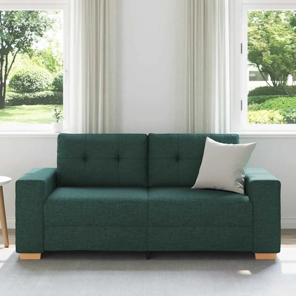sötétzöld szövet loveseat kanapé 140 cm