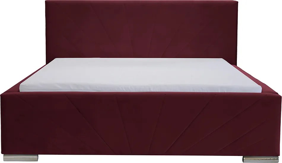 Kárpitozott ágy tárolóval és LUKS matraccal Világosbarna 140x200 cm