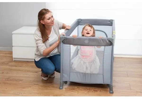 Lionelo - STEFI utazóágy, szürke