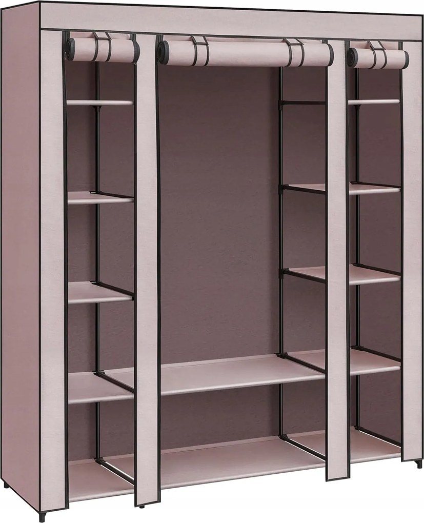 Öltözőszekrény Songmics 150 x 175 x 45 cm rózsaszín árnyalatok