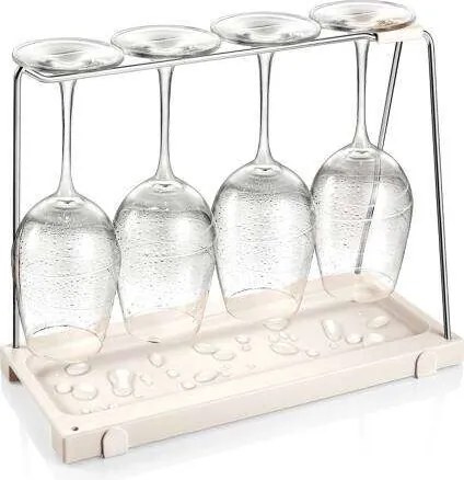 Borospohár tartó állvány csepegtetővel 330x148mm