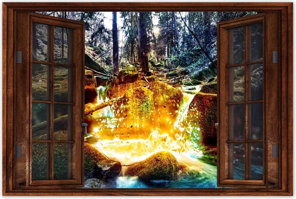 Poszterek 120x80 Hegyi vízesés Tájkép