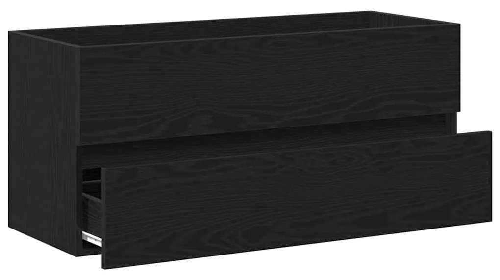 fekete tölgy forgácslap mosdószekrény 100 x 38,5 x 45 cm