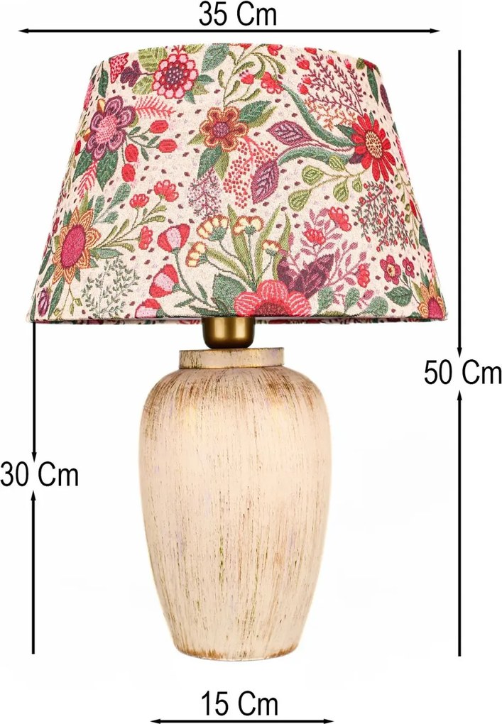 Kerámia éjjeli lámpa, Ø35 cm – BK089