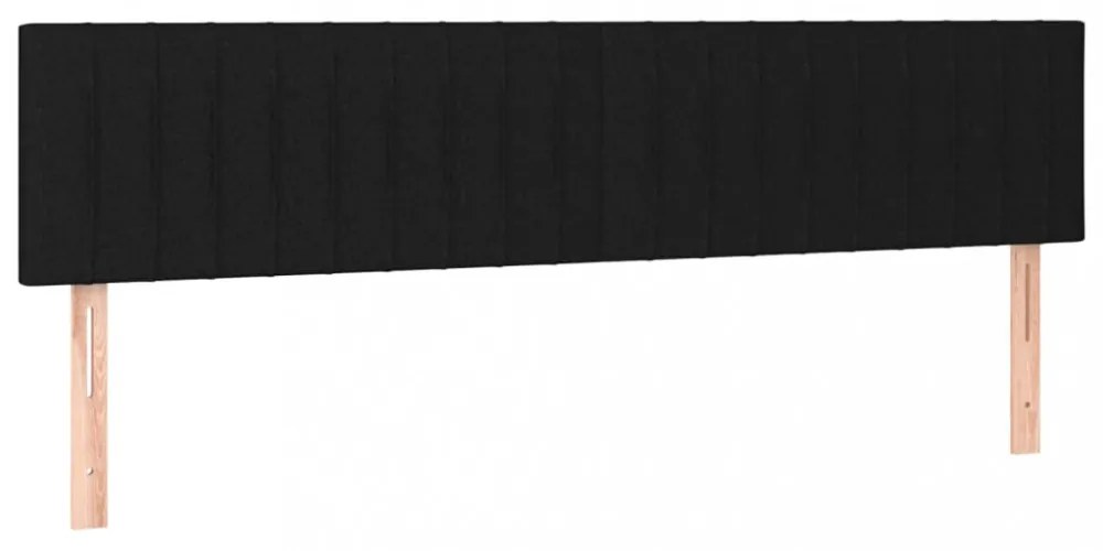 2 db fekete szövet fejtámla 100x5x78/88 cm