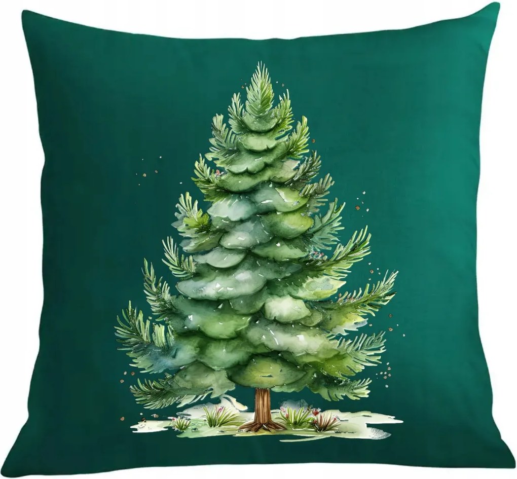Karácsonyi párna párnahuzat karácsonyfa motívummal Díszpárna