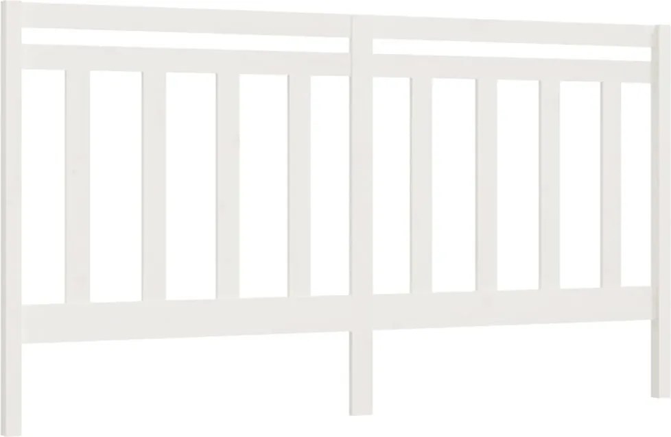 vidaXL fehér tömör fenyőfa ágyfejtámla 206 x 4 x 100 cm