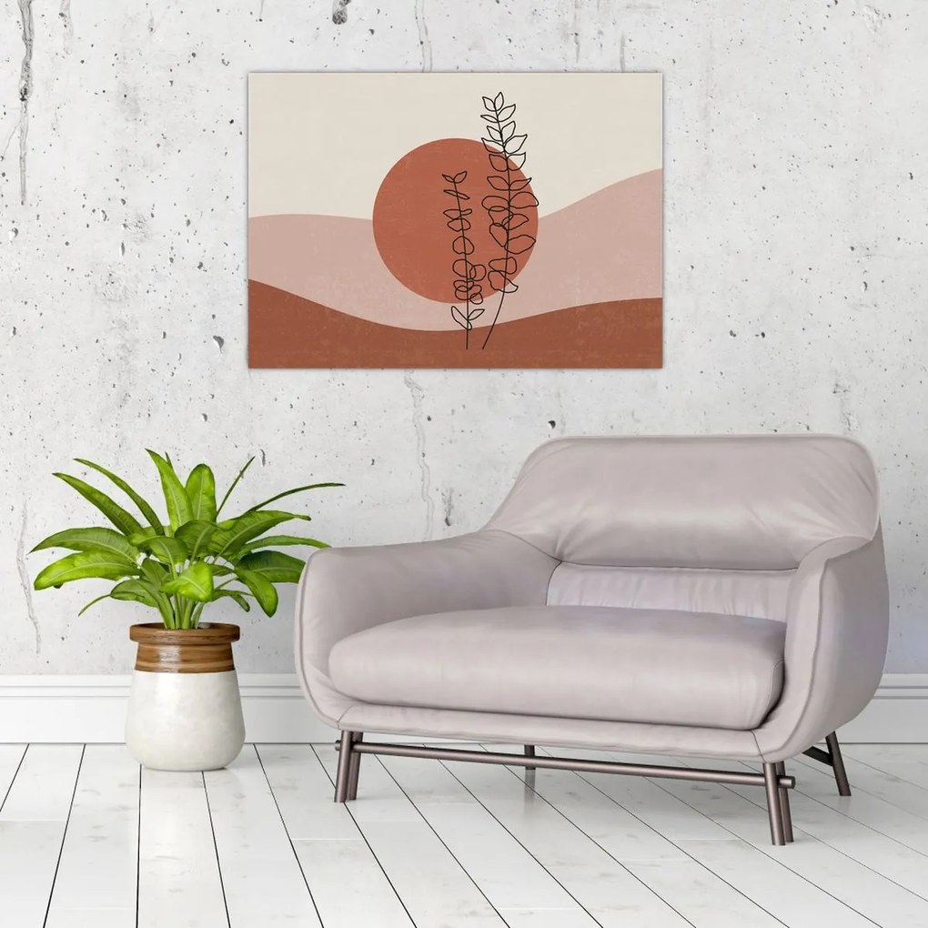 Kép - Boho levelek N⁰1 (70x50 cm)