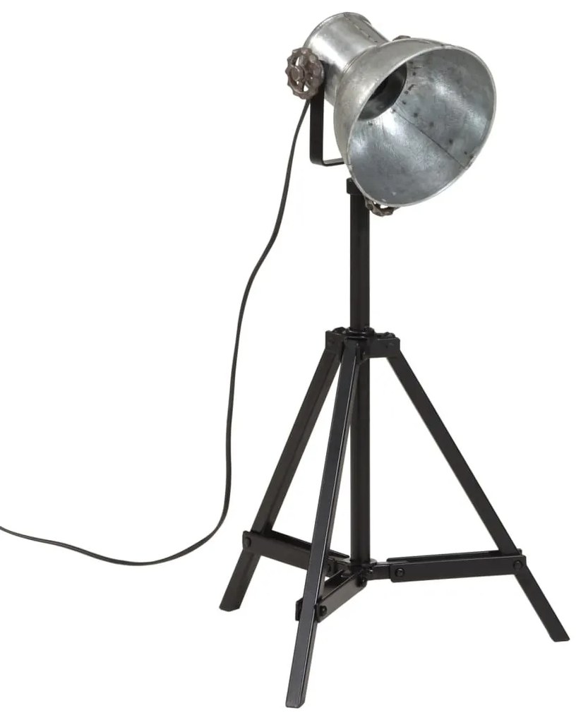 vintage ezüst állólámpa 25 W 35x35x65/95 cm E27